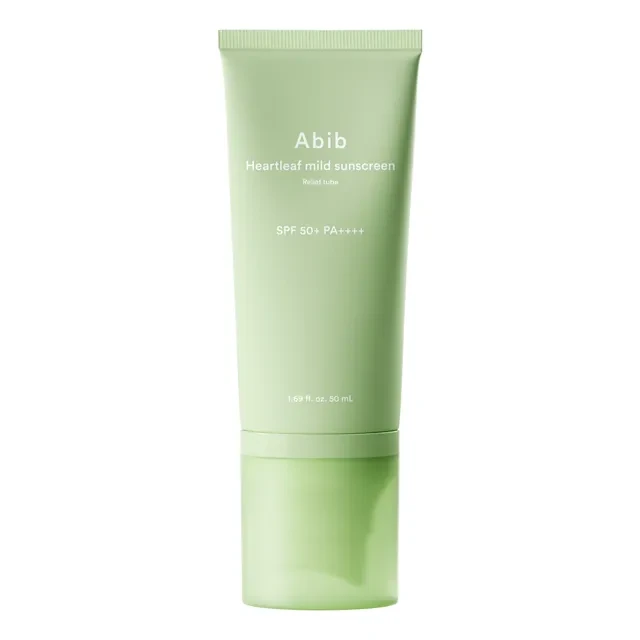 Abib Heartleaf Mild Sunscreen Relief Tube – 50ml SPF50+ PA++++ gentle daily sunscreen tube